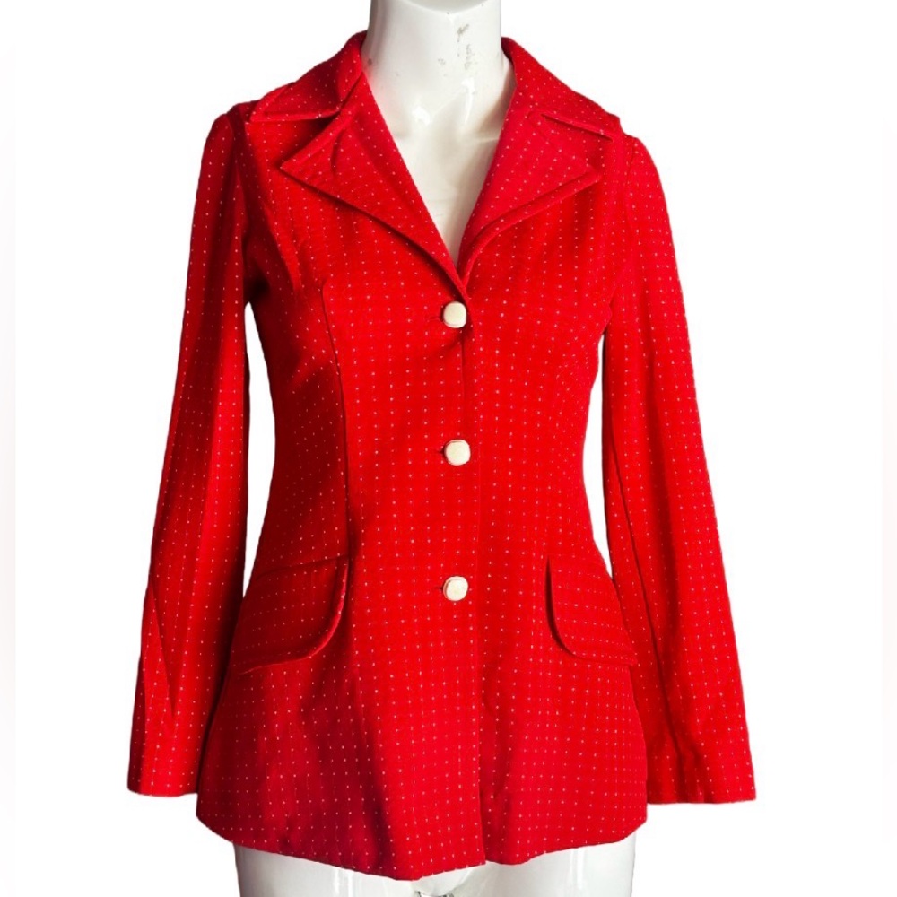 70’s Vintage Polka-Dot Blazer Shirt